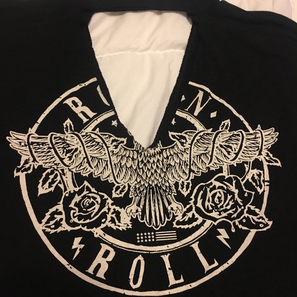 Rock n Roll cut out T-shirt - Picture 2 of 3